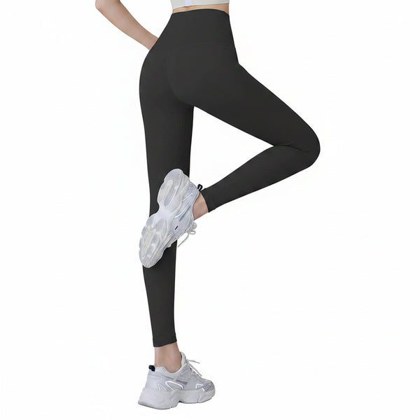 Women's High Waist Yoga Leggings Ribbed Seamless