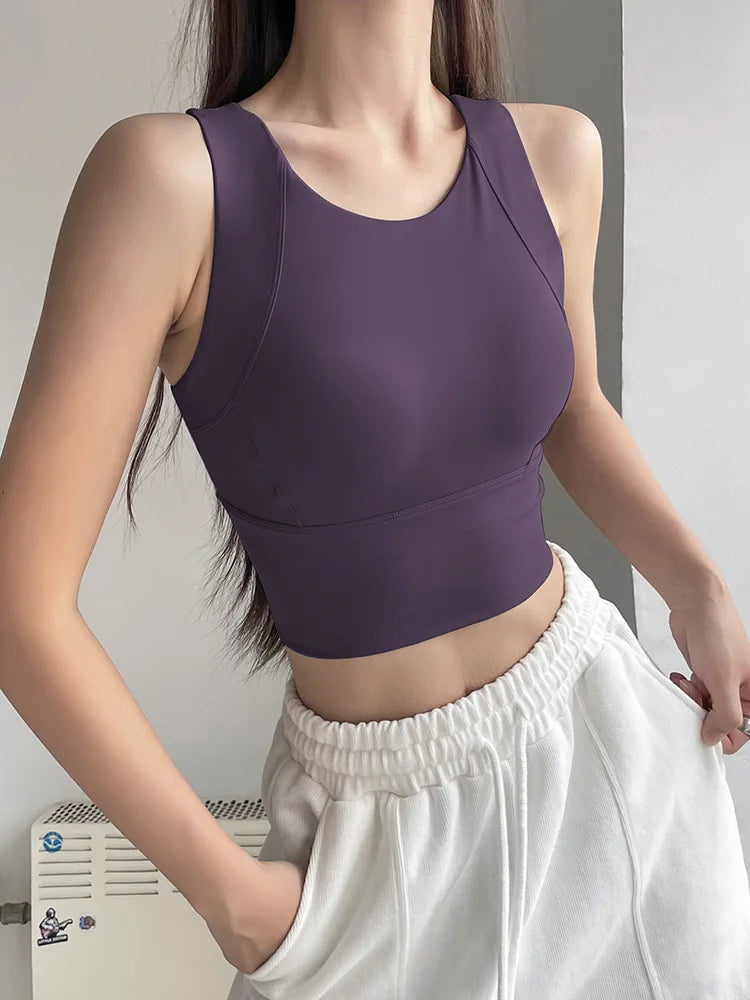 Women's Crop Top Gym and Yoga Seamless Activewear