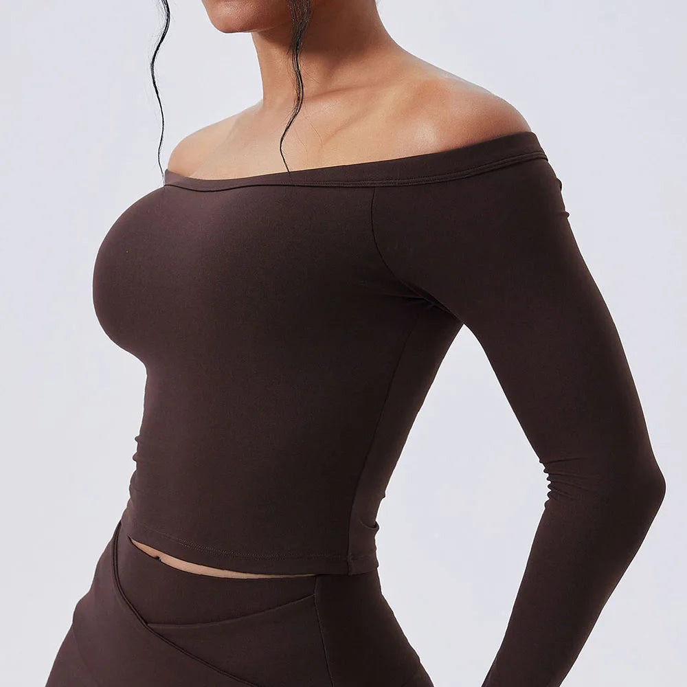 Women's Gym Co ord Set Long Sleeve Top and Leggings