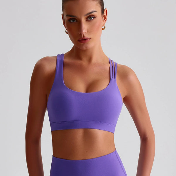 Women's High Support Sports Bra Gym and Yoga Crossback