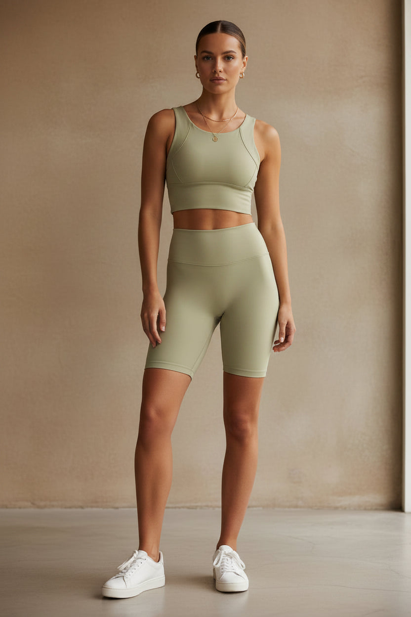 Women's Crop Top Gym and Yoga Seamless Activewear